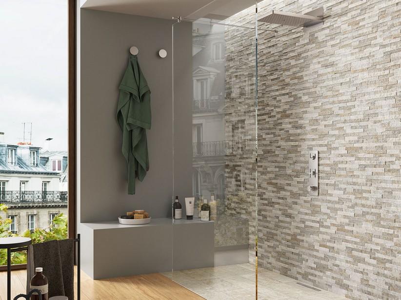 Wandfliese Outback Bianco 16x39 Feinsteinzeug Quarzit-Maueroptik Weiß | IperCeramica