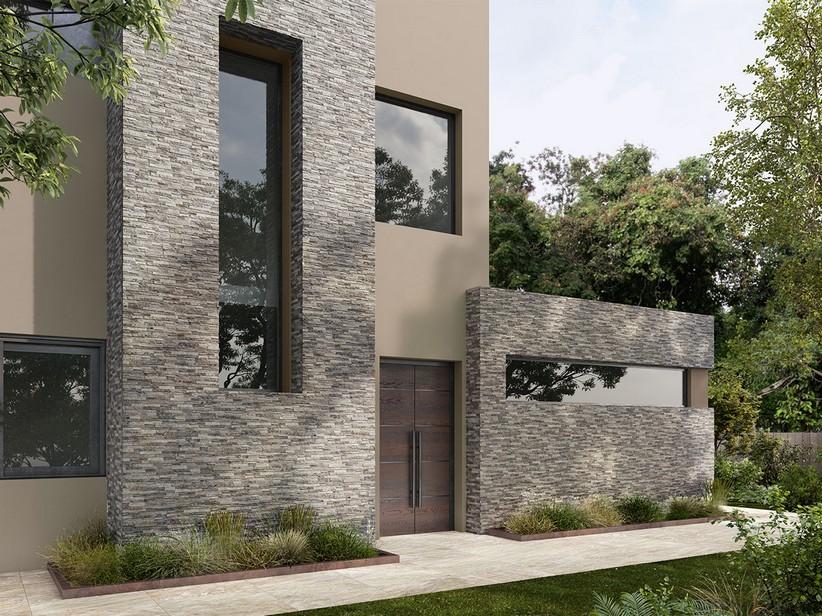 Wandfliese Outback Grigio 16x39 Feinsteinzeug Quarzit-Maueroptik Grau | IperCeramica
