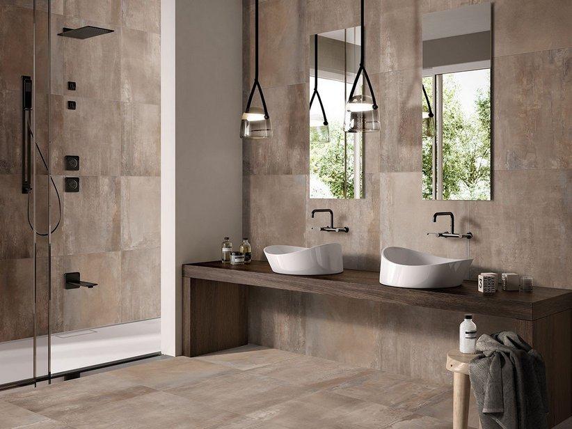 Fliese Oxyde Bronzo 60X120 Feinsteinzeug Zementoptik Metallic Grau | IperCeramica