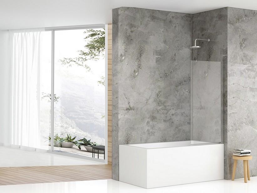 BADEWANNENFALTWAND MULAN 70X140 cm GLASSTÄRKE 6 mm TRANSPARENT PROFIL CHROM | IperCeramica