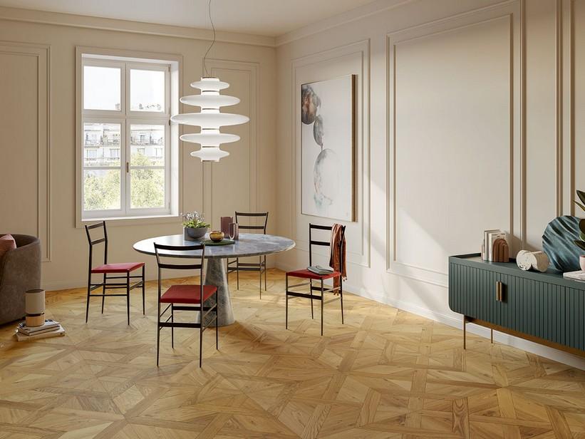 Parkett mit Kassettenmuster Eiche Natur gebürstet - Park Avenue Natural | IperCeramica