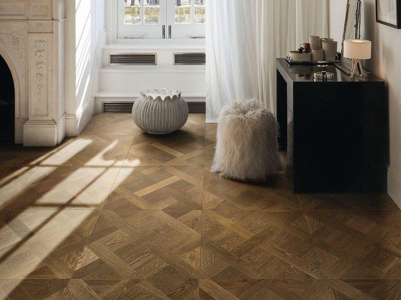 Parkett Eiche mit Kassettenmuster Gebürstet Grau Lackiert - Skyfall Slate Grey | IperCeramica