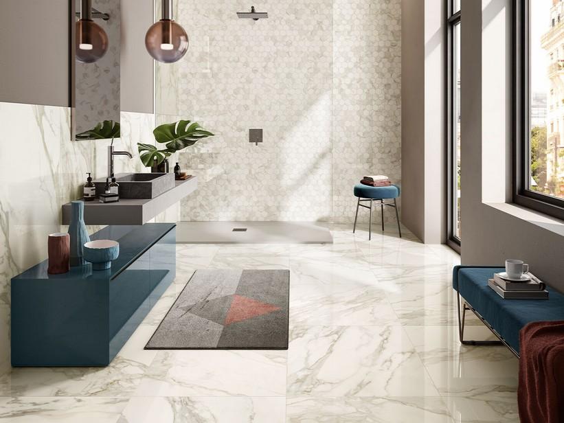 Fliese Calacatta Gold Marbles 60X60 Feinsteinzeug Marmoroptik Glänzend Poliert Weiss | IperCeramica