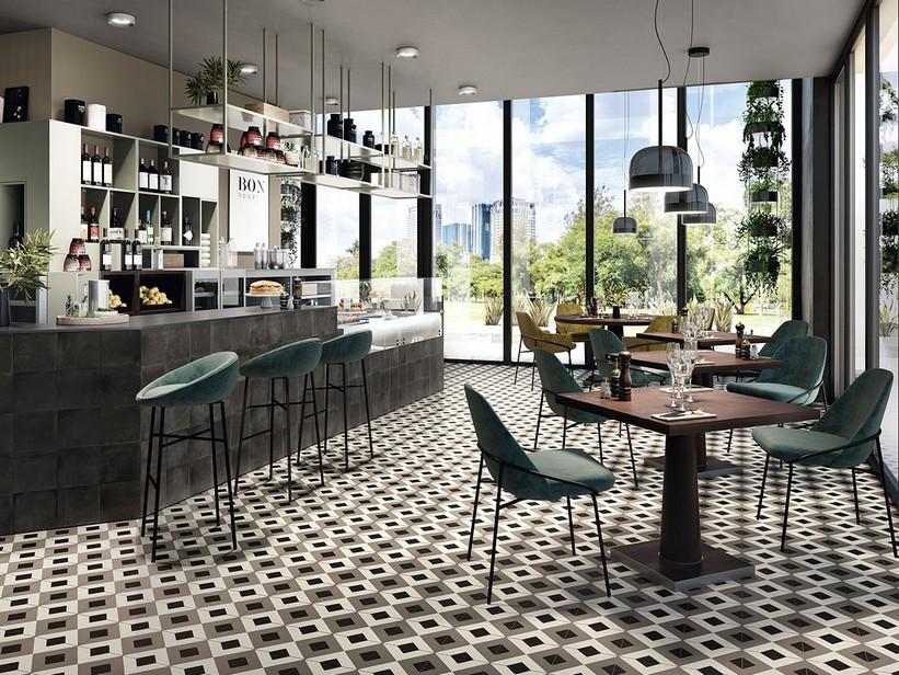 Fliese Interni Deco Square 20X20 Feinsteinzeug Zementoptik Dekoriert | IperCeramica