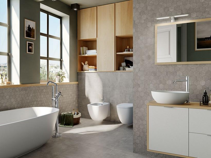 Fliese Must Grey 60X120 Feinsteinzeug Zementoptik Grau | IperCeramica