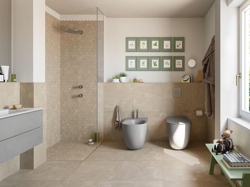 Fliese Must Taupe 60X60 Feinsteinzeug Zementoptik Beige | IperCeramica