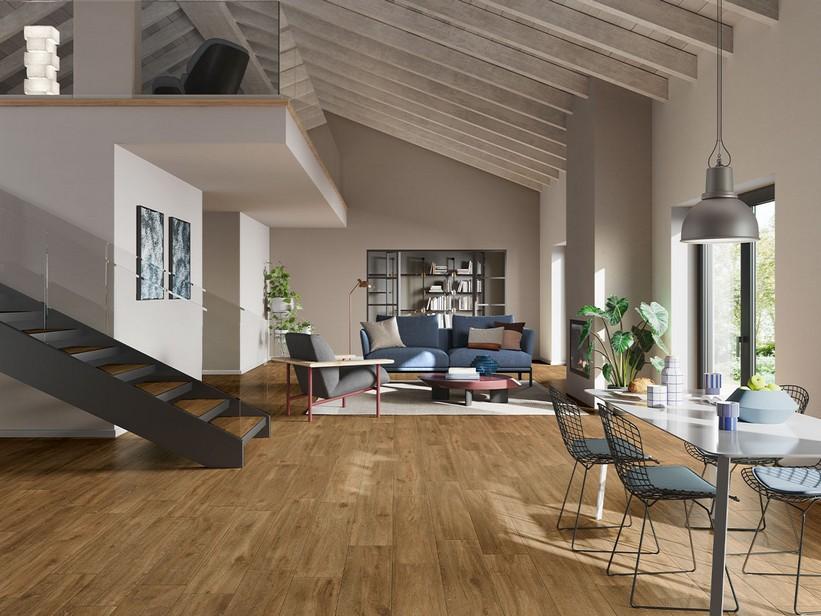 Fliese Navy Brown 20X120 Feinsteinzeug Eichenholzoptik Braun | IperCeramica