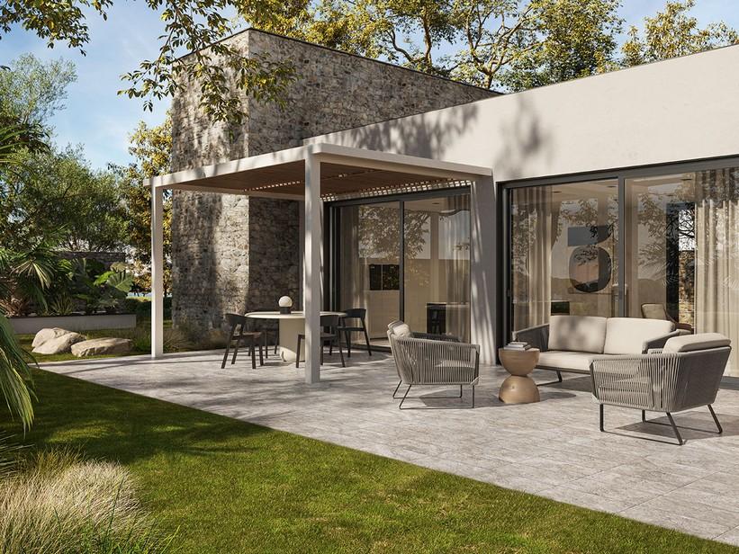 Fliese Trani Grau 30X60 Feinsteinzeug Optik von grauem Pietra di Trani | IperCeramica