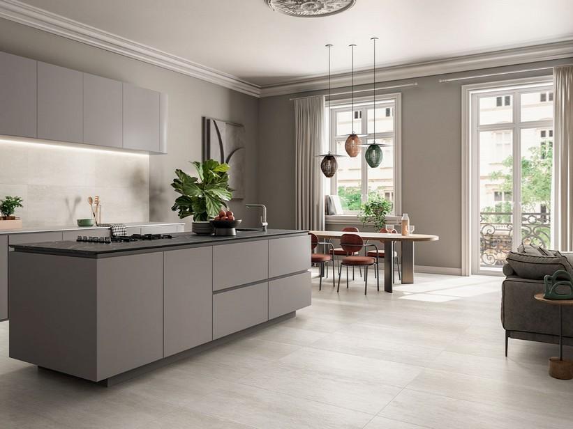 Fliese 3,5 mm dünn Slim Stone White 50X100 Feinsteinzeug mit weisser Steinoptik | IperCeramica