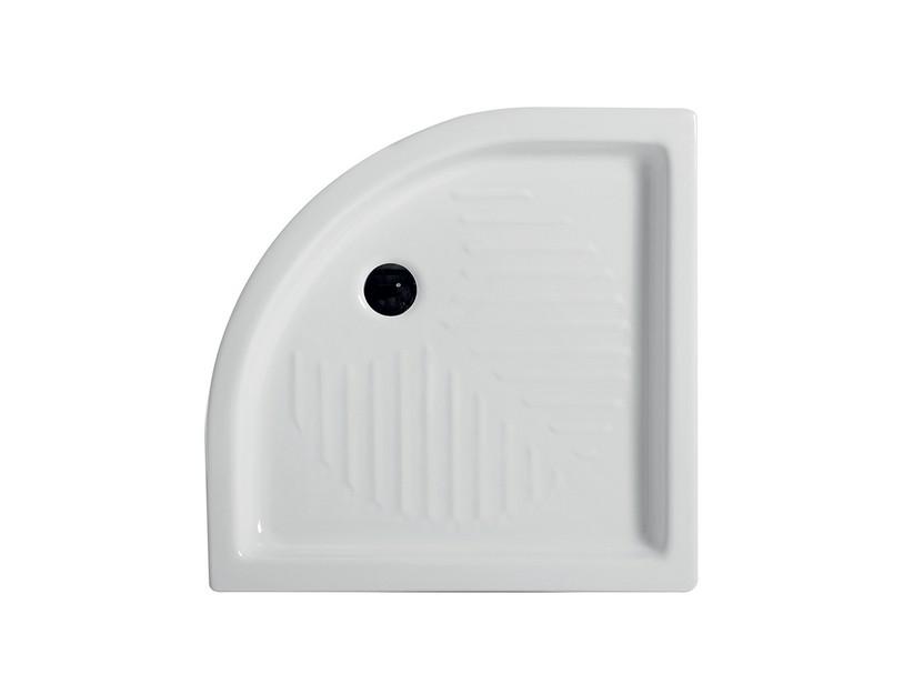 Viertelkreis-Duschwanne Dai 80X80 H10 cm Keramik weiß | IperCeramica