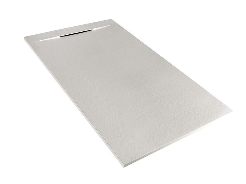 Duschwanne Matic 80x150 cm Harz mit gehämmerter Steinoptik Grau | IperCeramica