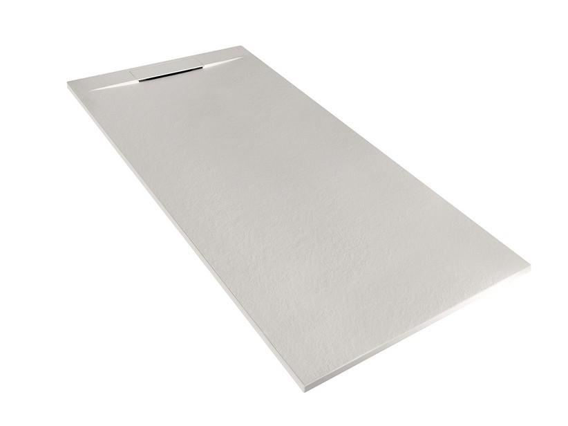 Duschwanne Matic 80x160 cm Harz mit gehämmerter Steinoptik Grau | IperCeramica