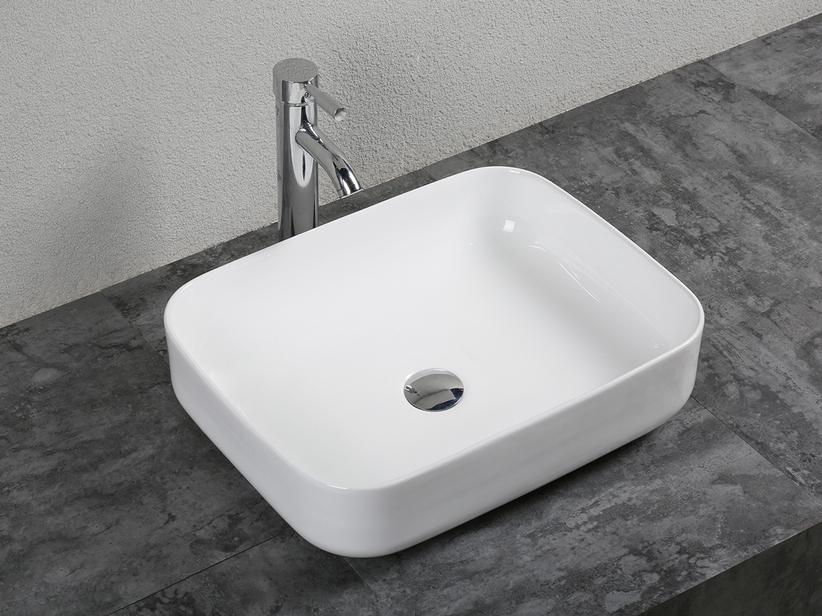 AUFSATZWASCHBECKEN PIAVE 50X40XH13,5 cm KERAMIK WEISS GLÄNZEND | IperCeramica