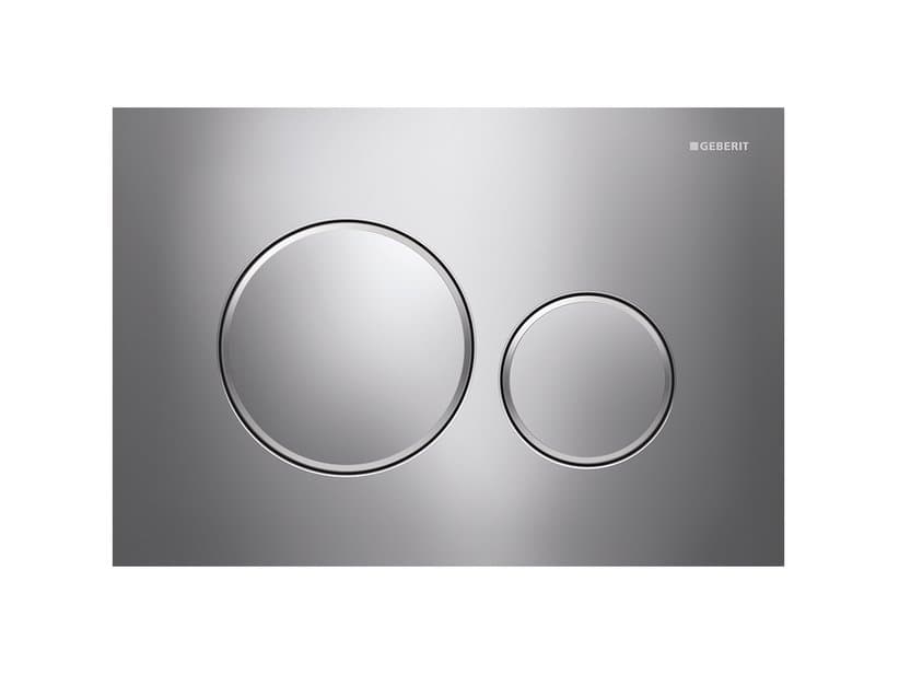 Betätigungsplatte Sigma20 Geberit 2 Tasten Chrom/Satiniert/Chrom | IperCeramica