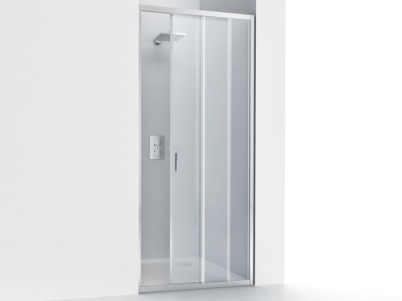 DUSCHSCHIEBETÜR NICE 100XH195 Erw 97/101 cm GLASSTÄRKE 6 mm TRANSPARENT CHROM | IperCeramica