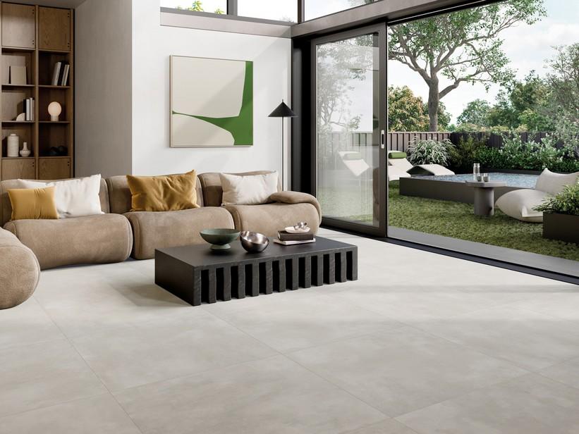 Fliese Powder Grey 80x80 Feinsteinzeug Zementoptik Grau | IperCeramica