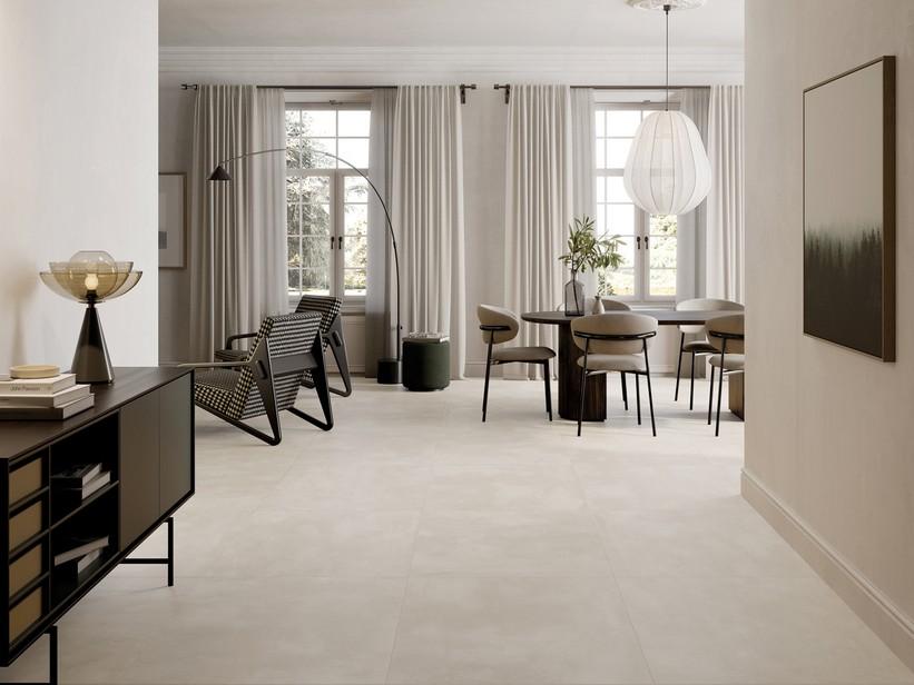 Fliese Powder Sand 80x80 Feinsteinzeug Zementoptik Beige | IperCeramica