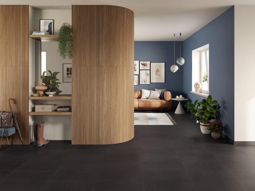 Fliese Project Black 30x60 Feinsteinzeug durchgefärbt Natural Steinoptik Schwarz | IperCeramica