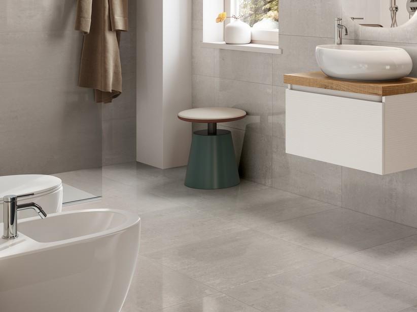 Fliese Project Grey 60x60 Feinsteinzeug durchgefärbt Steinoptik Poliert Grau | IperCeramica