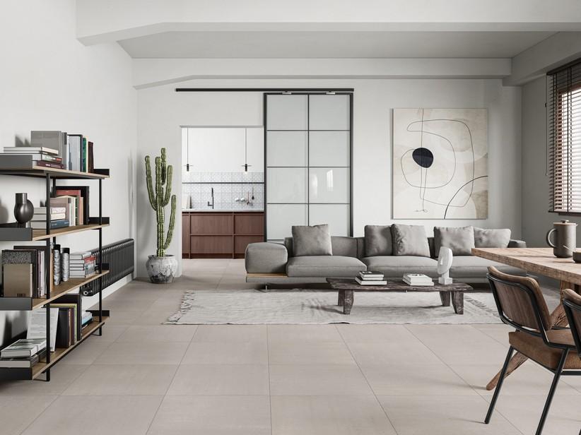 Fliese Project Grey 60x60 Feinsteinzeug durchgefärbt Steinoptik Natural Grau | IperCeramica
