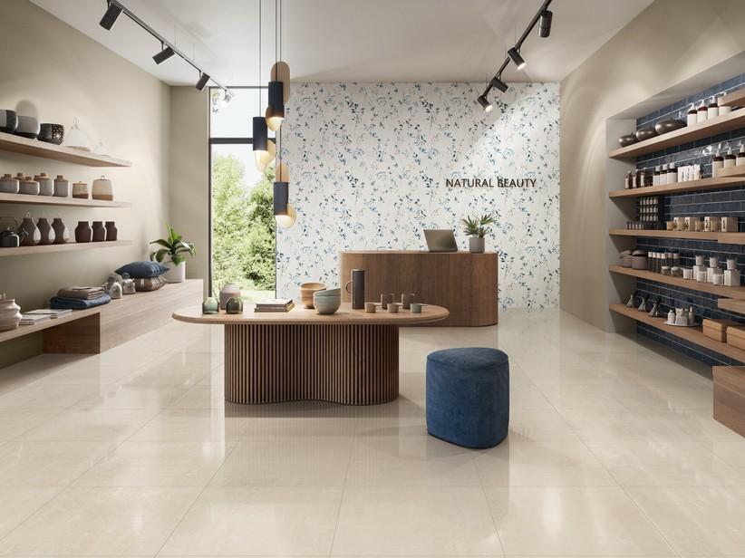 Fliese Project Ivory 60x60 Feinsteinzeug durchgefärbt Natural Steinoptik Poliert Elfenbein | IperCeramica