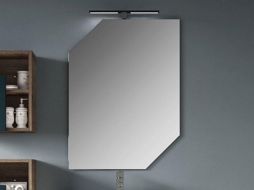 WANDSPIEGEL BÜNDIG GLÄNZEND 2 ECKE 45°-WINKEL cm 90X64 | IperCeramica