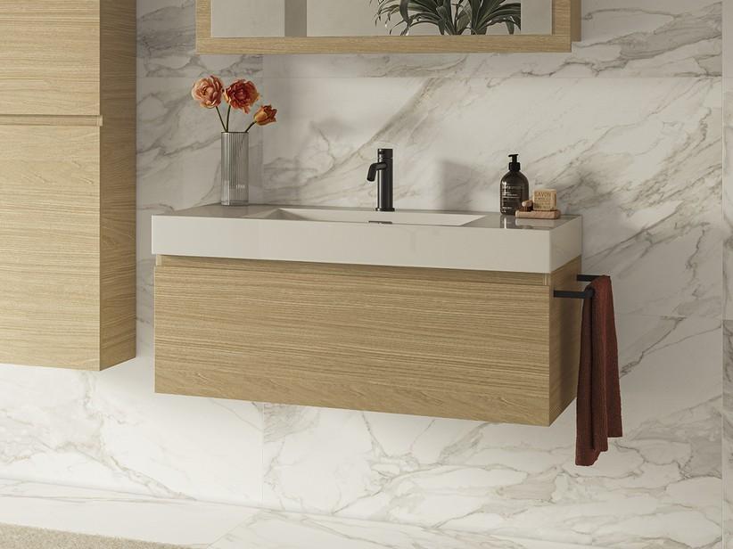 Qubo Unterschrank 100 cm Waschtischunterschrank Eiche hell | IperCeramica