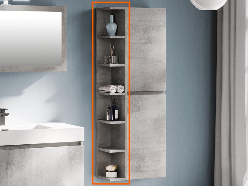 ETAGERE QUBO 6 FÄCHER OXID GRAU | IperCeramica