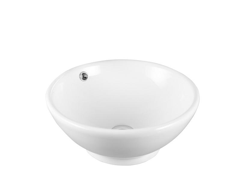 AUFSATZWASCHBECKEN RENO Ø41XH17,5 cm KERAMIK WEISS GLÄNZEND | IperCeramica