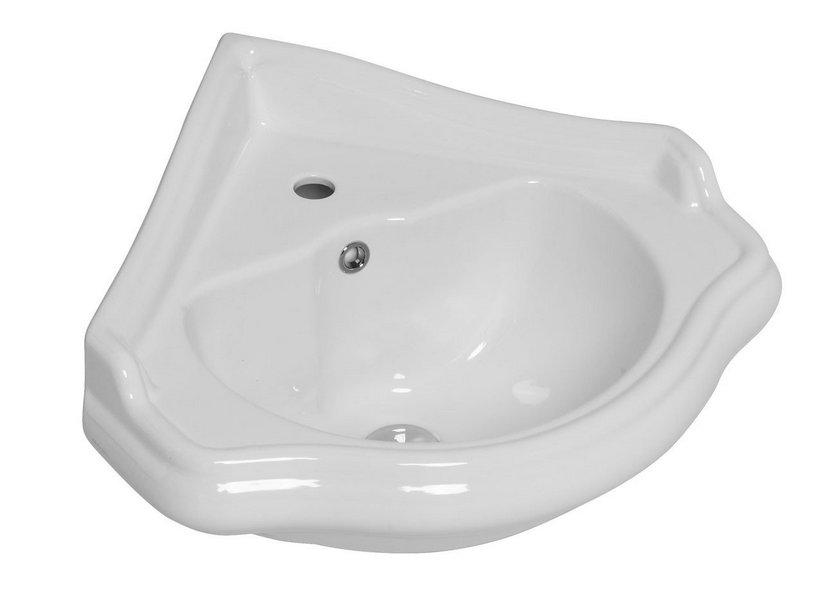 ECKWASCHBECKEN RETRO' 58X57,5 cm WEISS GLÄNZEND | IperCeramica