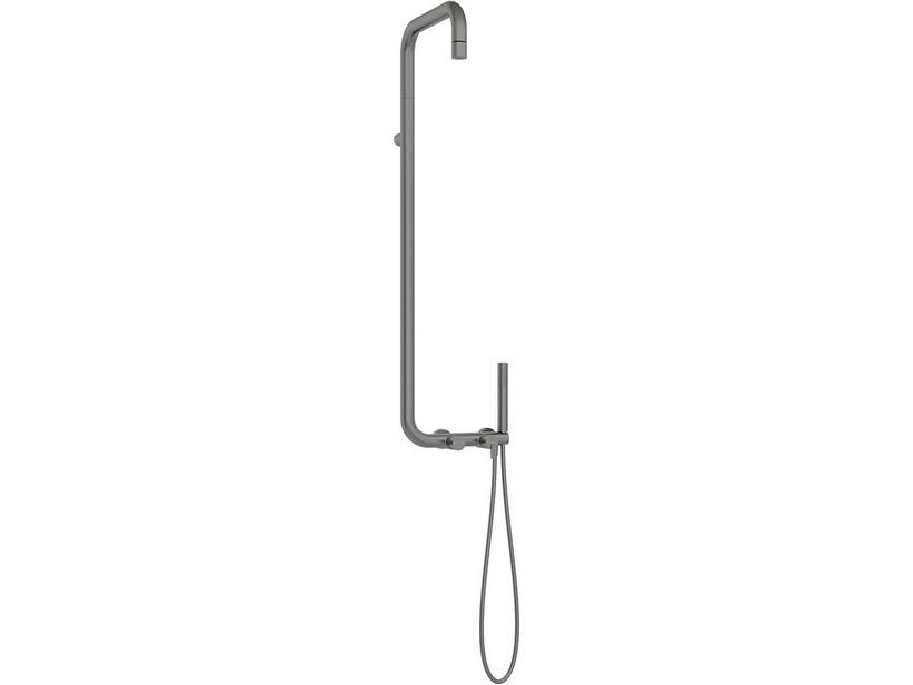 2-Funktionen-Duschsäule Silia, Ausführung in Titan | IperCeramica
