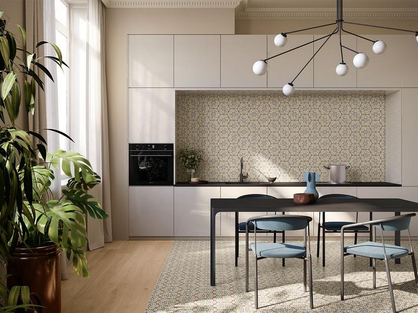 Fliese Six Deco Tangeri sechseckig 21x18,2 Dekoriertes Feinsteinzeug | IperCeramica