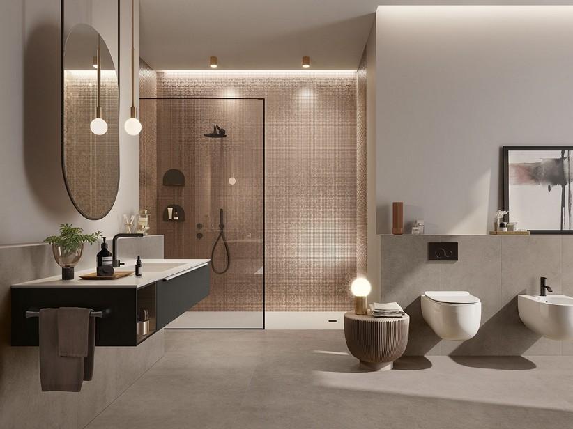 3,5 mm dünne Fliese Slim Beton Grey 50X100, Feinsteinzeug mit Zementoptik Grau | IperCeramica
