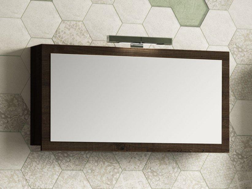 SPIEGELSCHRANK QUBO 100 OLMO LAVA | IperCeramica