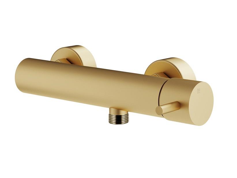Einhebelarmatur für Dusche extern Stelo satiniertes Gold | IperCeramica