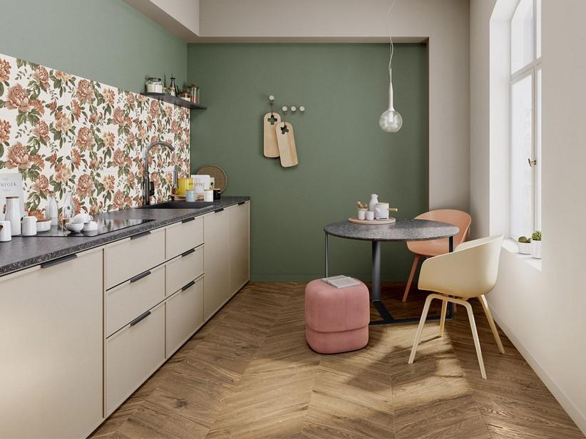 Fliese Studio Chevron Brown 11x54 Feinsteinzeug Holzoptik Ungarische Fischgratmüster Natural | IperCeramica