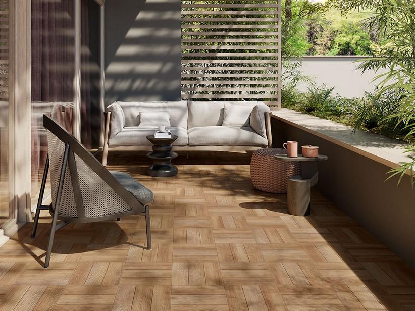 Fliese Sundeck Honey 30,5X30,5 Feinsteinzeug für Aussen Holzoptik Beige | IperCeramica