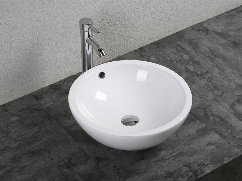 AUFSATZWASCHBECKEN TARO Ø45XH17 cm KERAMIK WEISS GLÄNZEND | IperCeramica