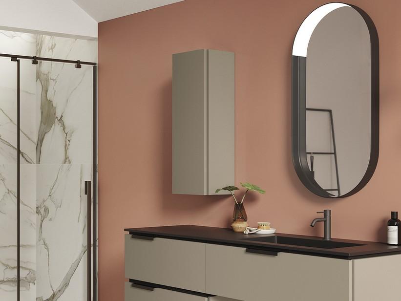 Hängeschrank TOUCH cm Br. 28xTi.25xH84 Taupe matt | IperCeramica