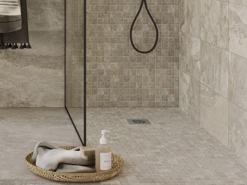 Mosaik Touchstone Grey 30x30 aus Feinsteinzeug Schiefer-Steinoptik Grau  | IperCeramica