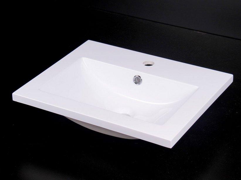 EINBAUWASCHBECKEN UNITOP SLIM 51x40 cm HARZ WEISS GLÄNZEND | IperCeramica