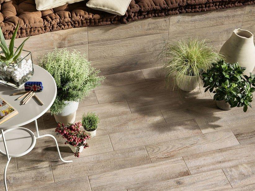 Fliese Walks Beige 15,2X60,5 Feinsteinzeug für Aussenbereich Holzoptik Beige | IperCeramica
