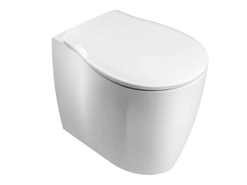 Stand-WC Fantom Rimless 55x37 cm wandbündig Weiß glänzend | IperCeramica