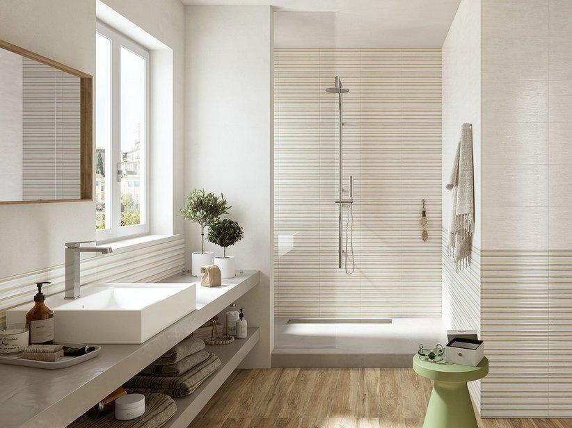 Wandfliese Forest Woodstick Beige 25X40 Dekoriert 3D | IperCeramica