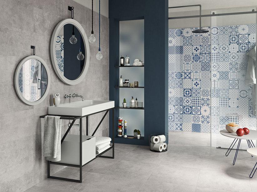 Fliese Works Grey 30,5X61,3 Feinsteinzeug Zementoptik Grau | IperCeramica