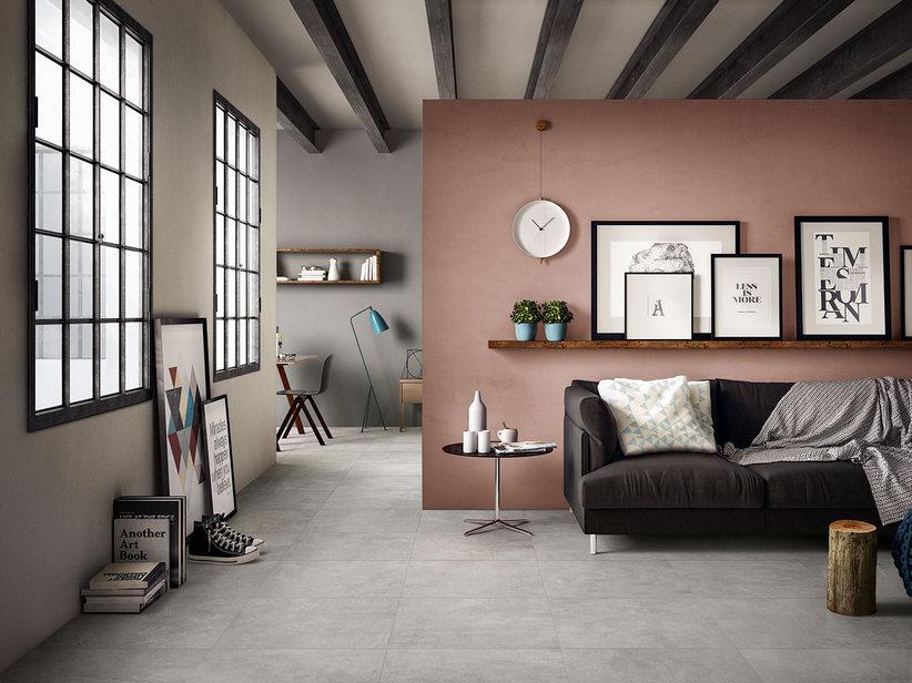 Fliese Works Grey 61,5X 61,5 Feinsteinzeug Zementoptik Grau | IperCeramica