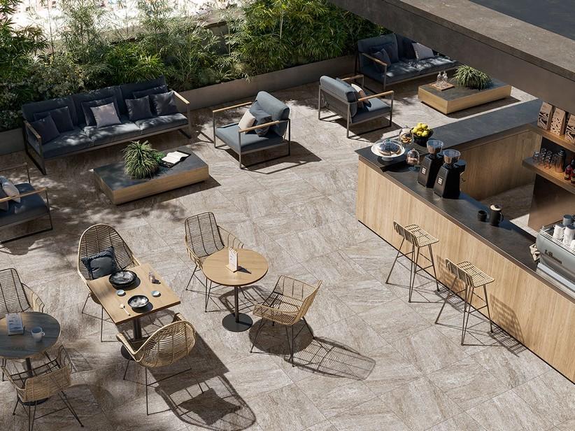 Fliese Barge Grau XOUT 60X60 Feinsteinzeug Außenbereich Stärke 20mm Steinoptik Grau | IperCeramica