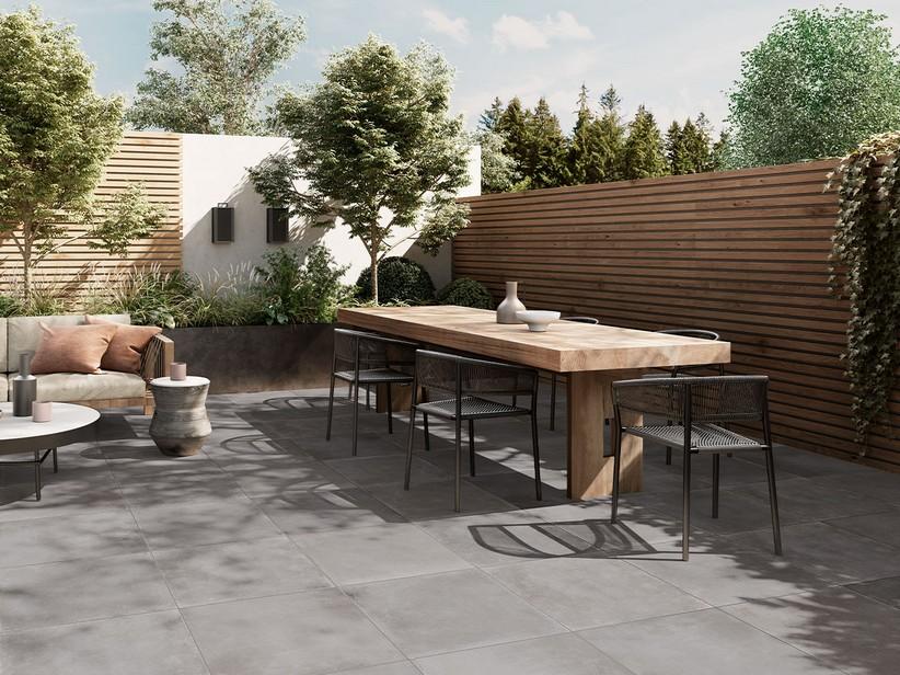 Fliese Concrete Grey XOUT 60x60 Feinsteinzeug Stärke 20 mm Graue Zementoptik | IperCeramica