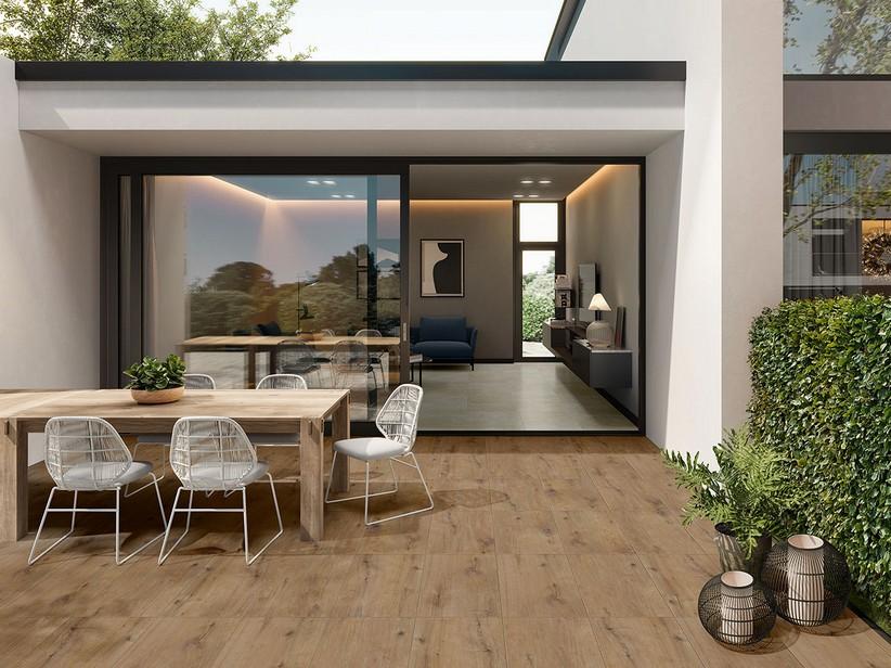 Fliese Greenwood Brown XOUT 40,5X81 Feinsteinzeug Stärke 20 mm Holzoptik | IperCeramica