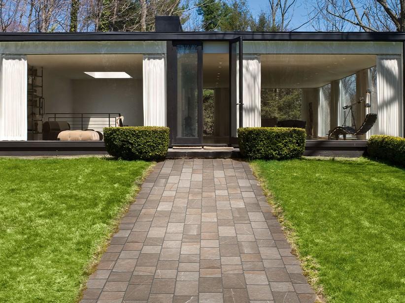 Fliese Piasentina Grau XOUT 18 20X20 Feinsteinzeug Außenbereich Stärke 18 mm Optik von grauem Stein | IperCeramica